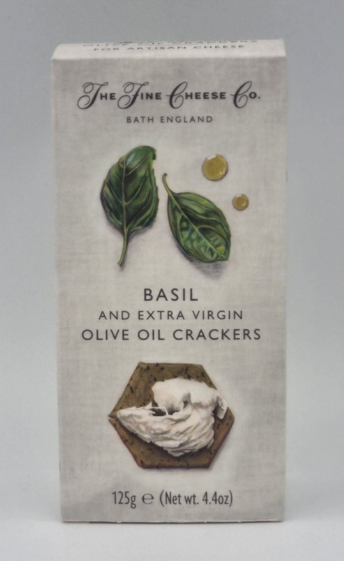 Fine Cheese kiks med Basilikum og olivenolie